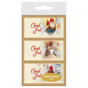 MERKELAPPER 6 PK. 3 MOTIVER I ESKE J.JACOBSEN (10-200304)