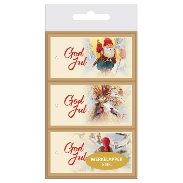 MERKELAPPER 6 PK. 3 MOTIVER I ESKE J.JACOBSEN (10-200304)