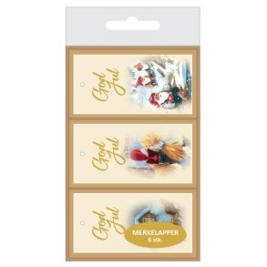 MERKELAPPER 6 PK. 3 MOTIVER I ESKE J.JACOBSEN (10-200305)