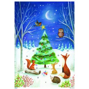 A4 SCANDIC : JULEKULEPYNTING P� TREET I SKOGEN