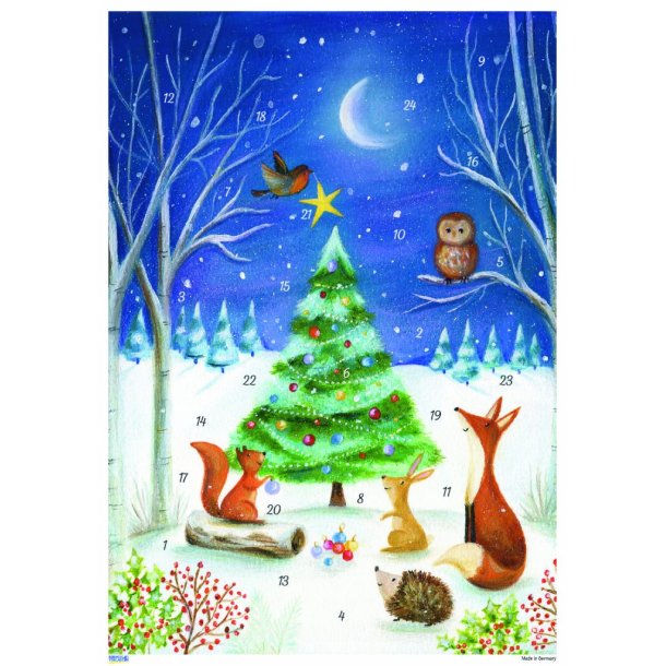 A4 SCANDIC : JULEKULEPYNTING P� TREET I SKOGEN