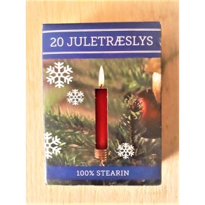Lys til juletre og englespill, R�de 12 mm - 11 cm