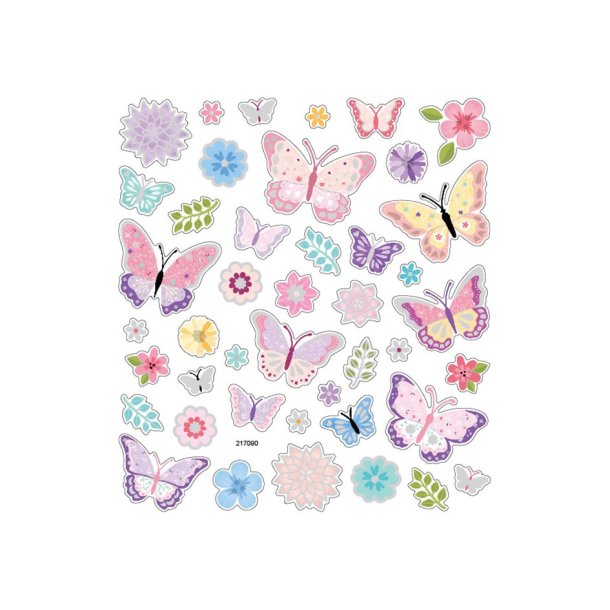 SOMMERFUGLER OG BLOMSTER2 klistremerker no 40000491