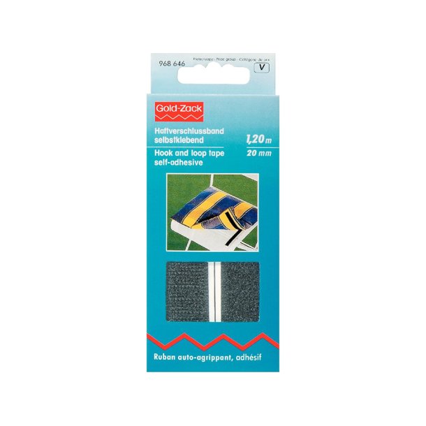 PRYM BORRELS SELVKLEBENDE SORT 20 mm, 1,20 m