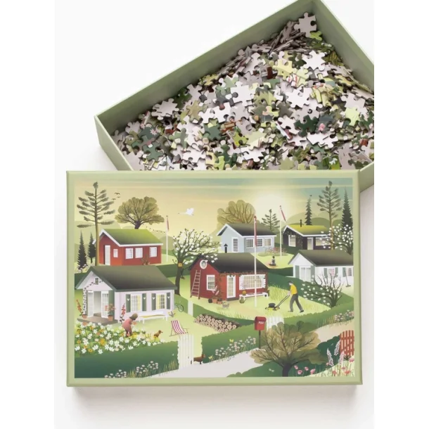 VISSEVASSE PUSLESPILL 1000 BRIKKER "Small Houses" 