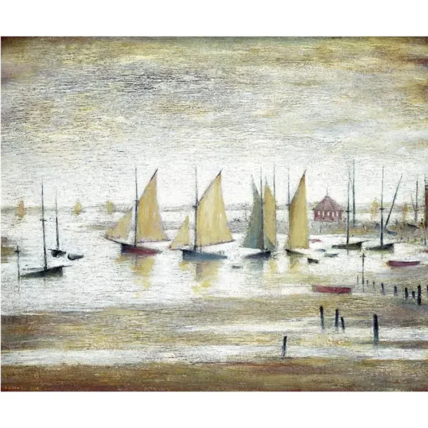 POSTKORT L.S. LOWRY; YACHTS AT LYTHAM