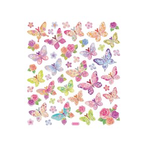 SOMMERFUGLER PASTELL, klistremerker no 40000404