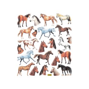 HESTER MED GLITTER klistremerker no 40000409