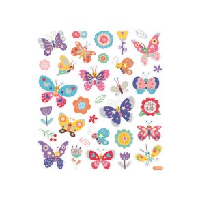 SOMMERFUGLER OG BLOMSTER klistremerker no 40000489