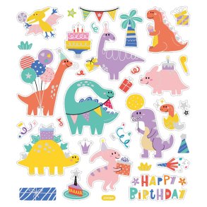 BURSDAGS DINOSAUR klistremerker no 40000536