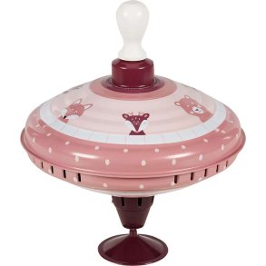 SNURREBASS MED FOT,  PUDDER-ROSA