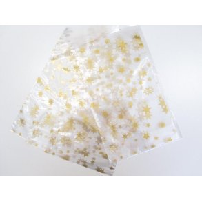 CELLOFANPOSER GULLSTJERNER 10-pk 14,5 x 23,5 cm JEAN PROD.