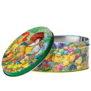 MetallBoks Hne og Kyllinger Oval DK