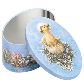 MetallBoks Pskekylling Oval Bl Dk