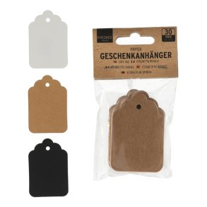 MERKELAPPER 30 pk HVIT, 4x6 cm