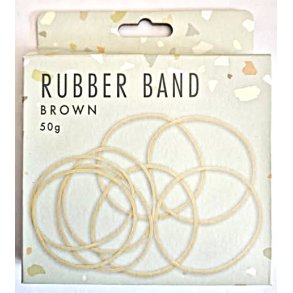 GUMMISTRIKKER 50g BRUN