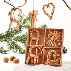 HALMFIGURER TIL JULETREET 10-pk