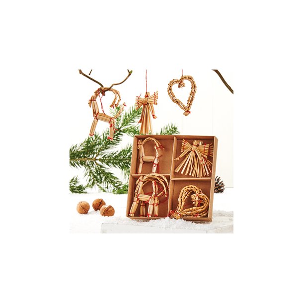 HALMFIGURER TIL JULETREET 10-pk