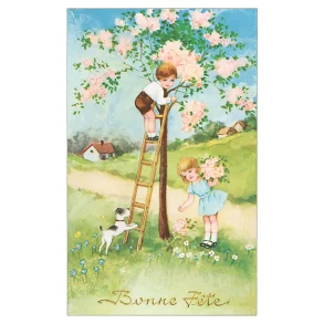 NOSTALGIKORT  BLOMSTRENDE TRE