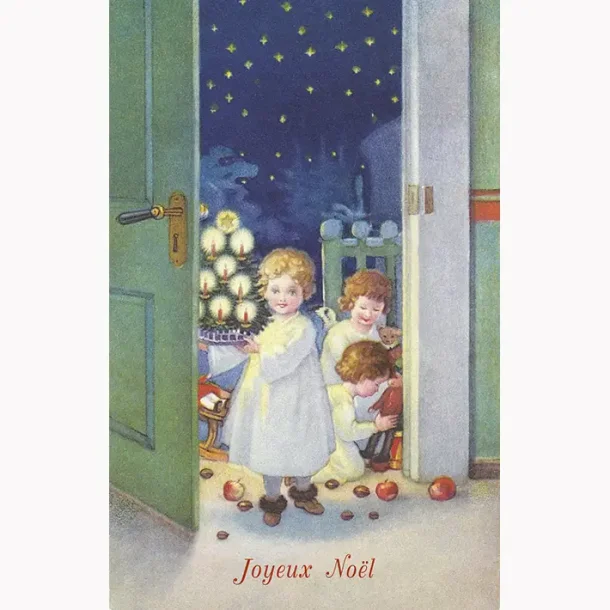 NOSTALGIKORT: ENGLEBARN I STJERNENATT