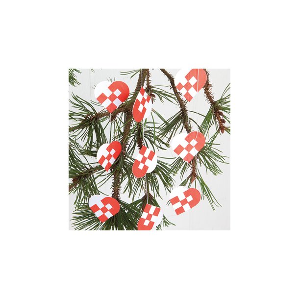 FLETTEHJERTE GIRLANDER 18stk/2m