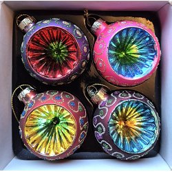 REFLEKTOR JULETREKULER I GLASS RETRO