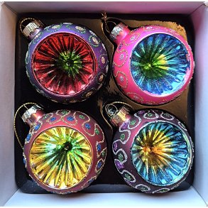 REFLEKTOR JULETREKULER I GLASS RETRO