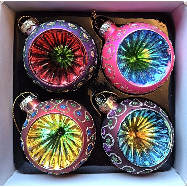 REFLEKTOR JULETREKULER I GLASS RETRO