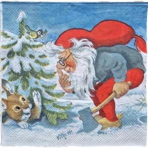 SERVIETTER JULETREHOGST,  VILHELM HANSEN 20-pk 33x33cm