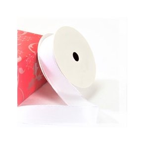 Silkebnd, 25mmx10m, Hvit