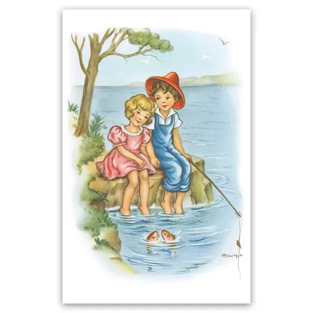 NOSTALGIKORT  KJRESTER P FISKETUR