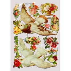 EF 7092 DUER OG BLOMSTER