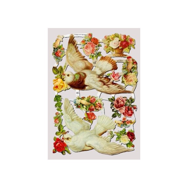 EF 7092 DUER OG BLOMSTER