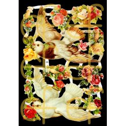 EF 7092 DUER OG BLOMSTER