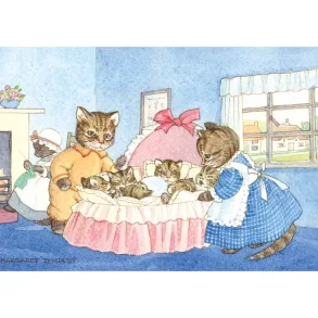 POSTKORT MARGARET TEMPEST; KATTEKURVEN