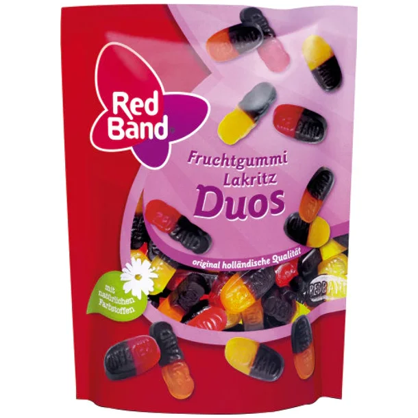 DUOS FRUKTGUMMI og LAKRIS, RED BAND, 200g