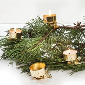 Holdere til juletre-telys 4-pk.