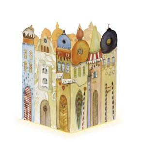 Brettekalender for levende lys, EN SKINNENDE BY