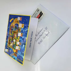 KALENDERKORT KRYBBE, no400-39, m/ konvolutt.