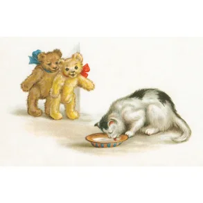 NOSTALGIKORT: BAMSENE OG KATTEN