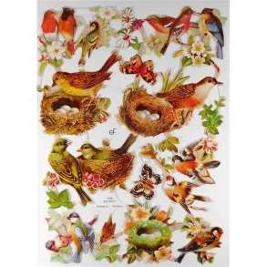 EF 7069 FUGLER MED REIR OG EGG