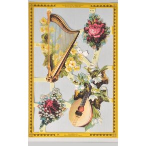 MPL A76 GOLDEN SERIES Blomster/mandolin/harpe
