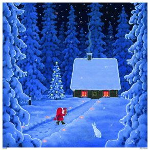 GOD JUL MOTIV 4, Vinterhytte, FIRKANT 29x29