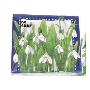 Servietter Snklokke bl kant 