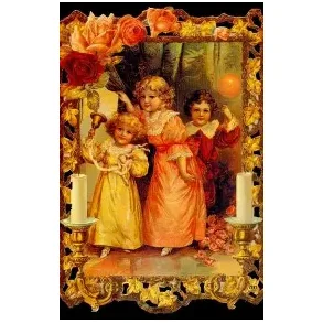 EF 7201 3 barn i gullramme, XL glans