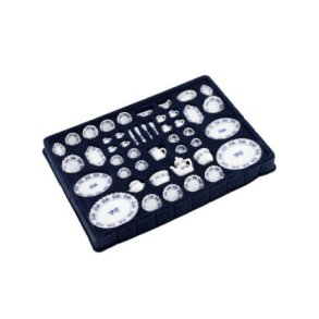 PORSELEN MINIATYRSERVISE; FIOL,  50 deler