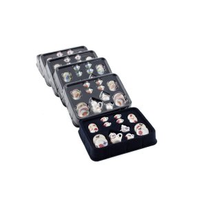 PORSELEN MINIATYRSERVISE, 17 deler, ( NB1 stk!)