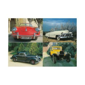 BILER, 4 enkle kort 10x15