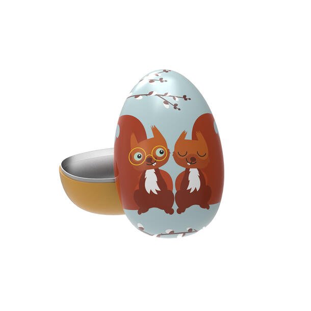BLAFRE TO EKORN, pskeegg i metall 15 cm