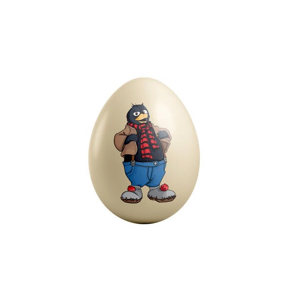 FLKLYPA SOLAN, pskeegg i metall 15 cm